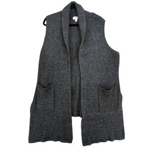 Per Se by Carlisle Sweater Womens XL Blue Wool Knit Cardigan Vest Layering